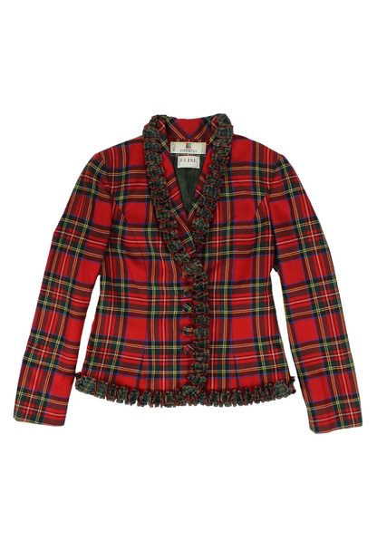 Givenchy Blazer rosso in lana tartan