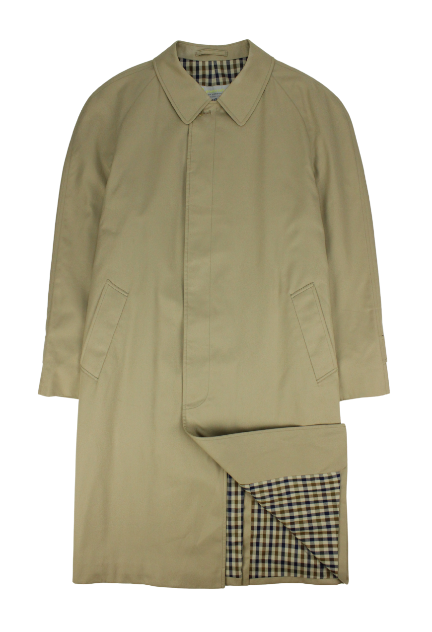 Aquascutum Trench beige con fodera check