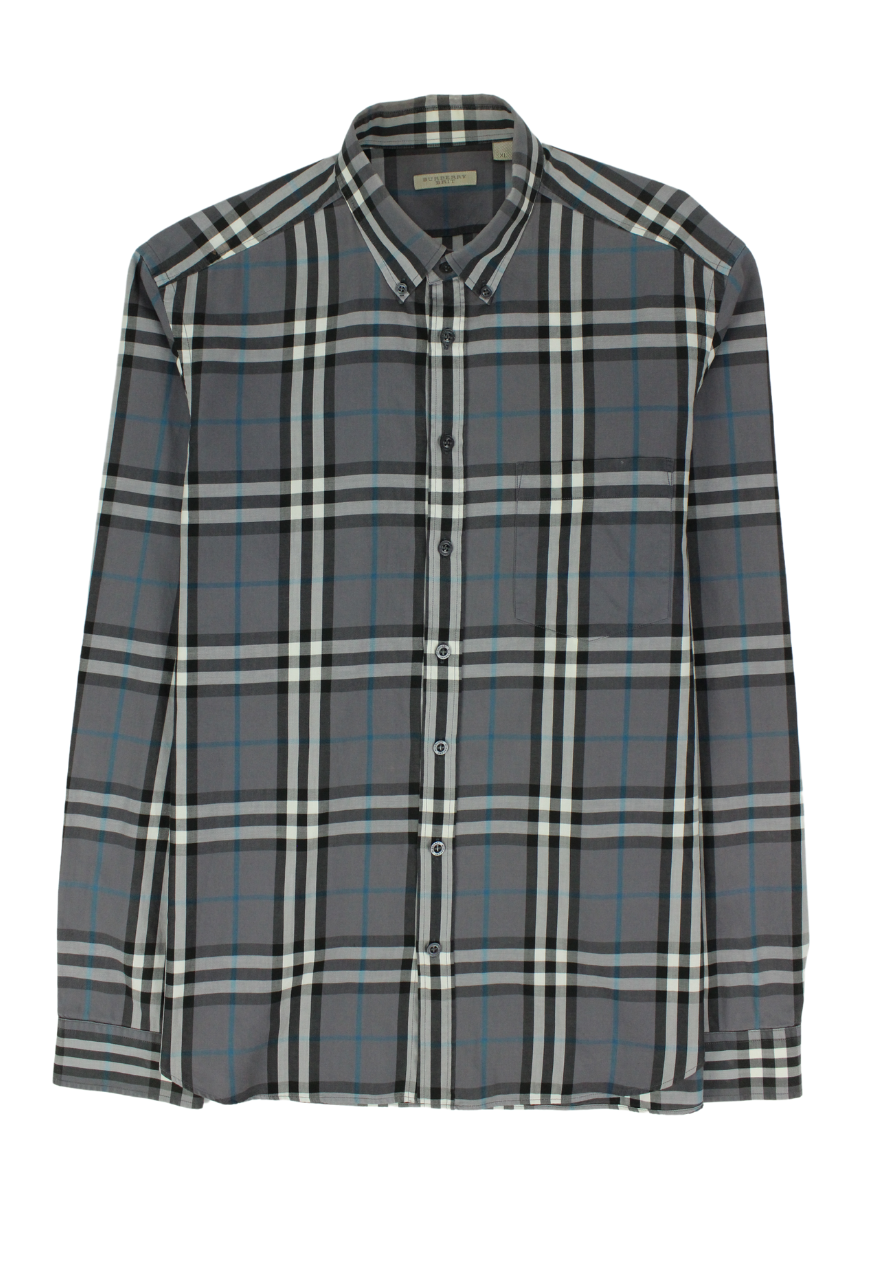 Burberry Grey Check Shirt