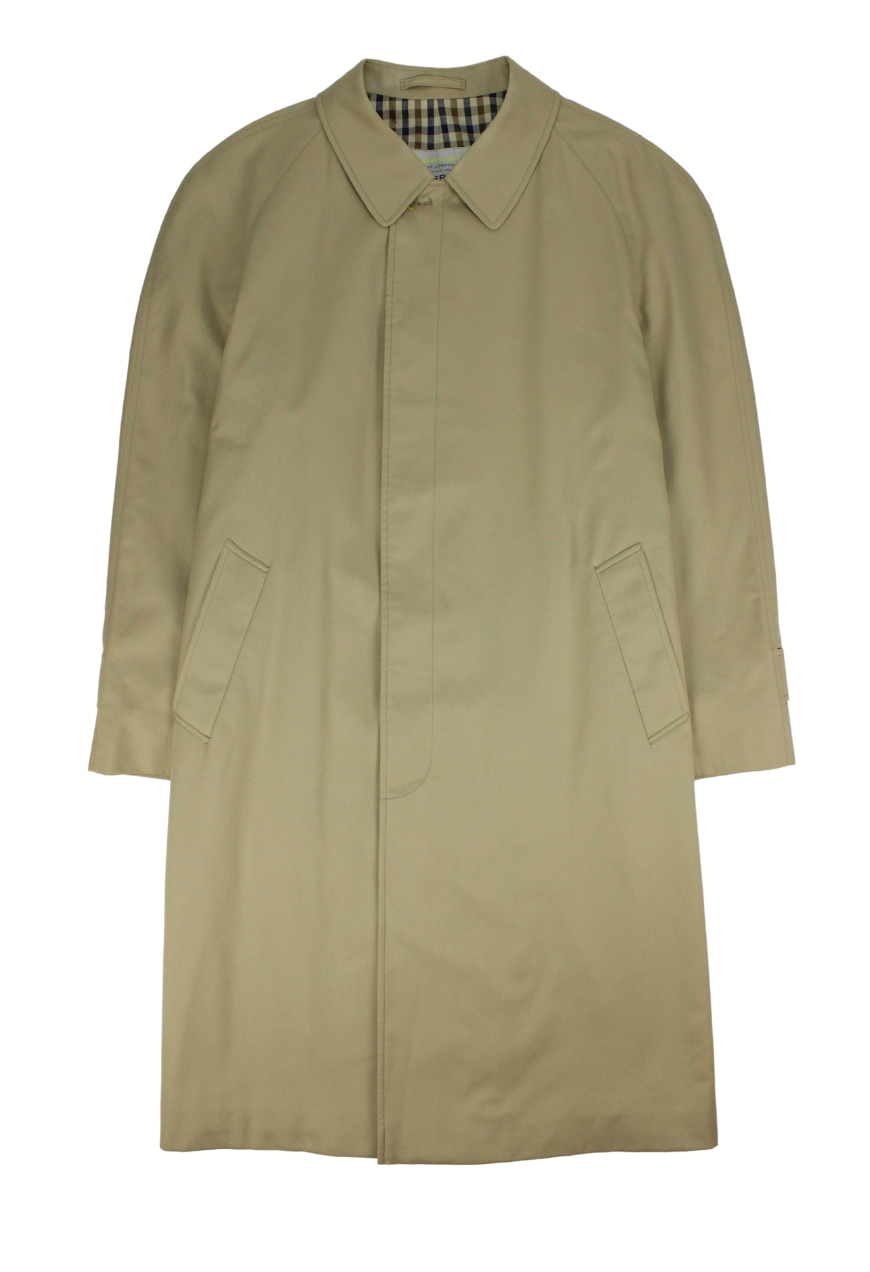 Aquascutum Trench beige con fodera check