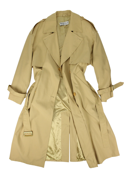 Marella Trench doppiopetto beige oversize