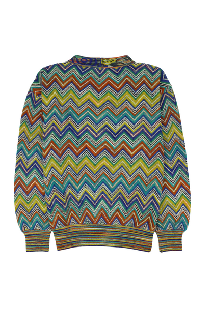 Missoni Pullover fantasia zig-zag multicolor 1992