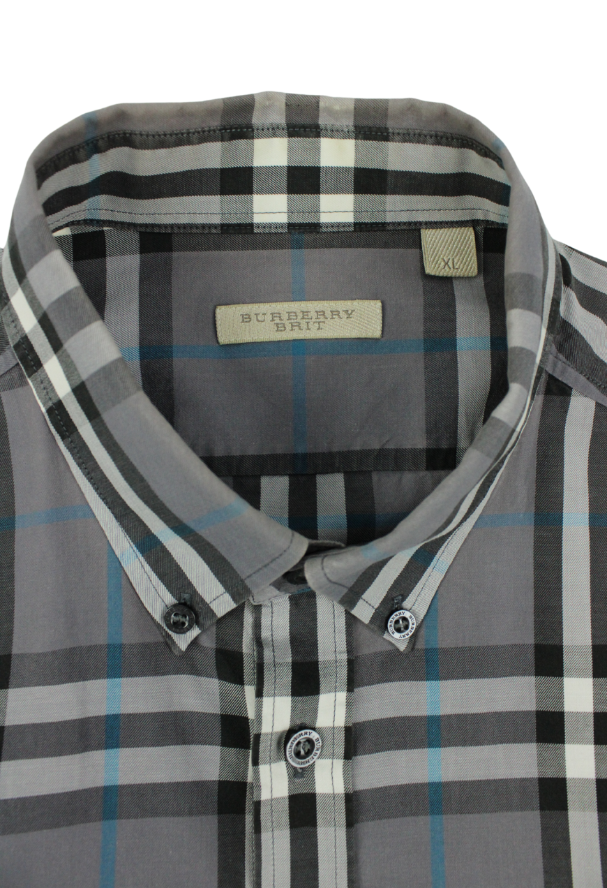 Burberry Grey Check Shirt