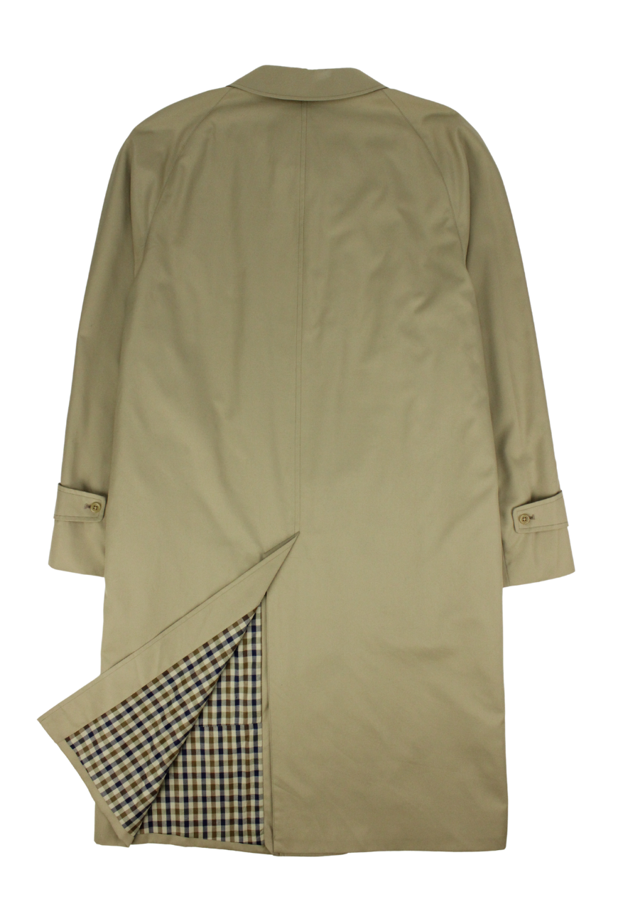 Aquascutum Trench beige con fodera check