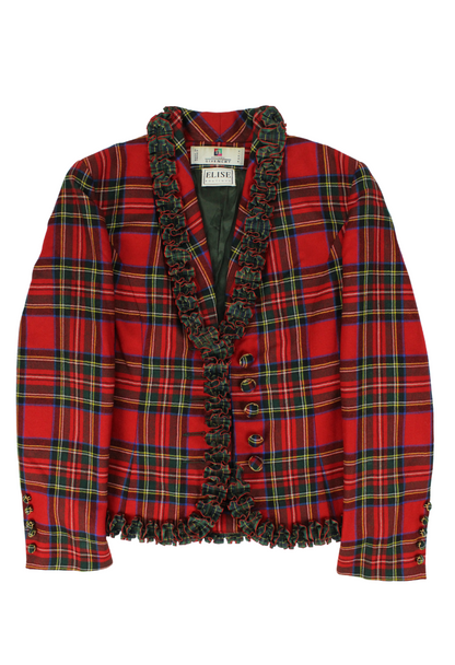 Givenchy Blazer rosso in lana tartan