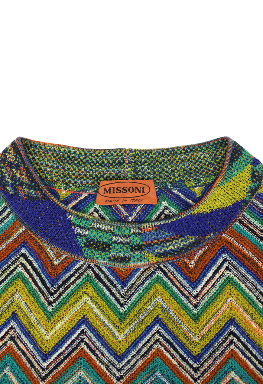 Missoni Pullover fantasia zig-zag multicolor 1992