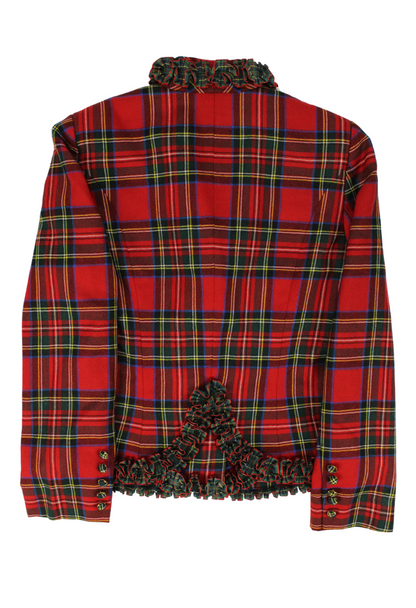 Givenchy Blazer rosso in lana tartan