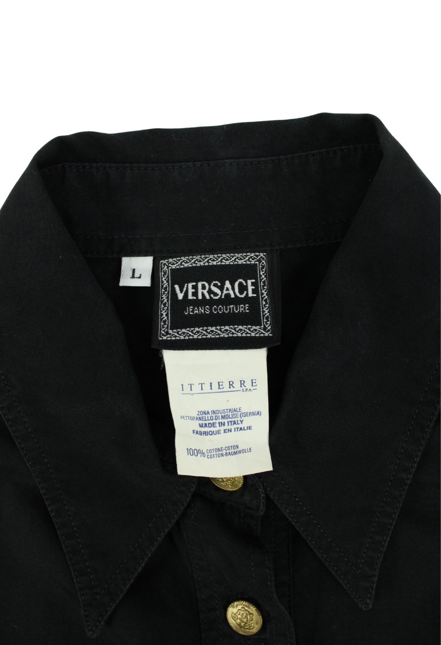 Versace Camicia corsetto con borchie