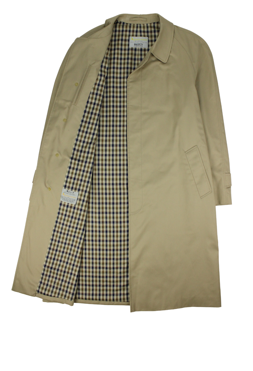 Aquascutum Trench beige con fodera check