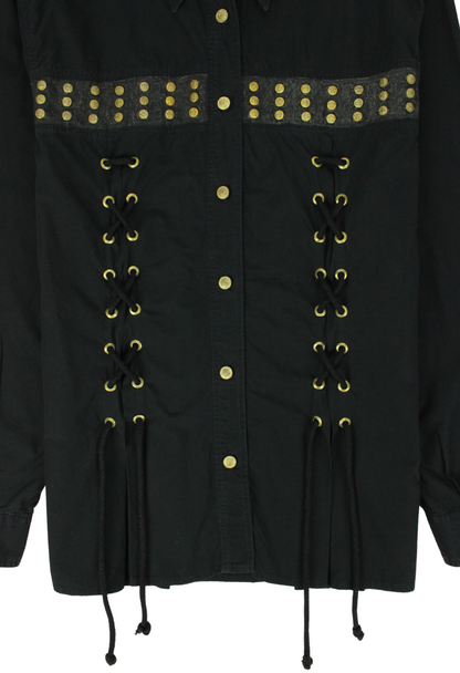 Versace Camicia corsetto con borchie