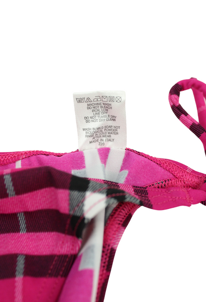 Burberry Bikini and pareo set with fuchsia check pattern