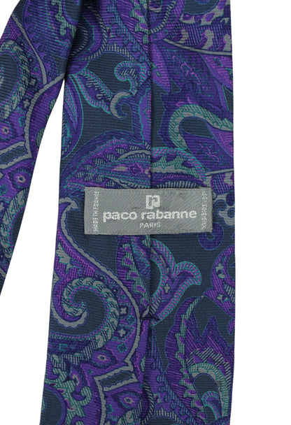 Paco Rabanne Cravatta in seta fantasia paisley - cravatta