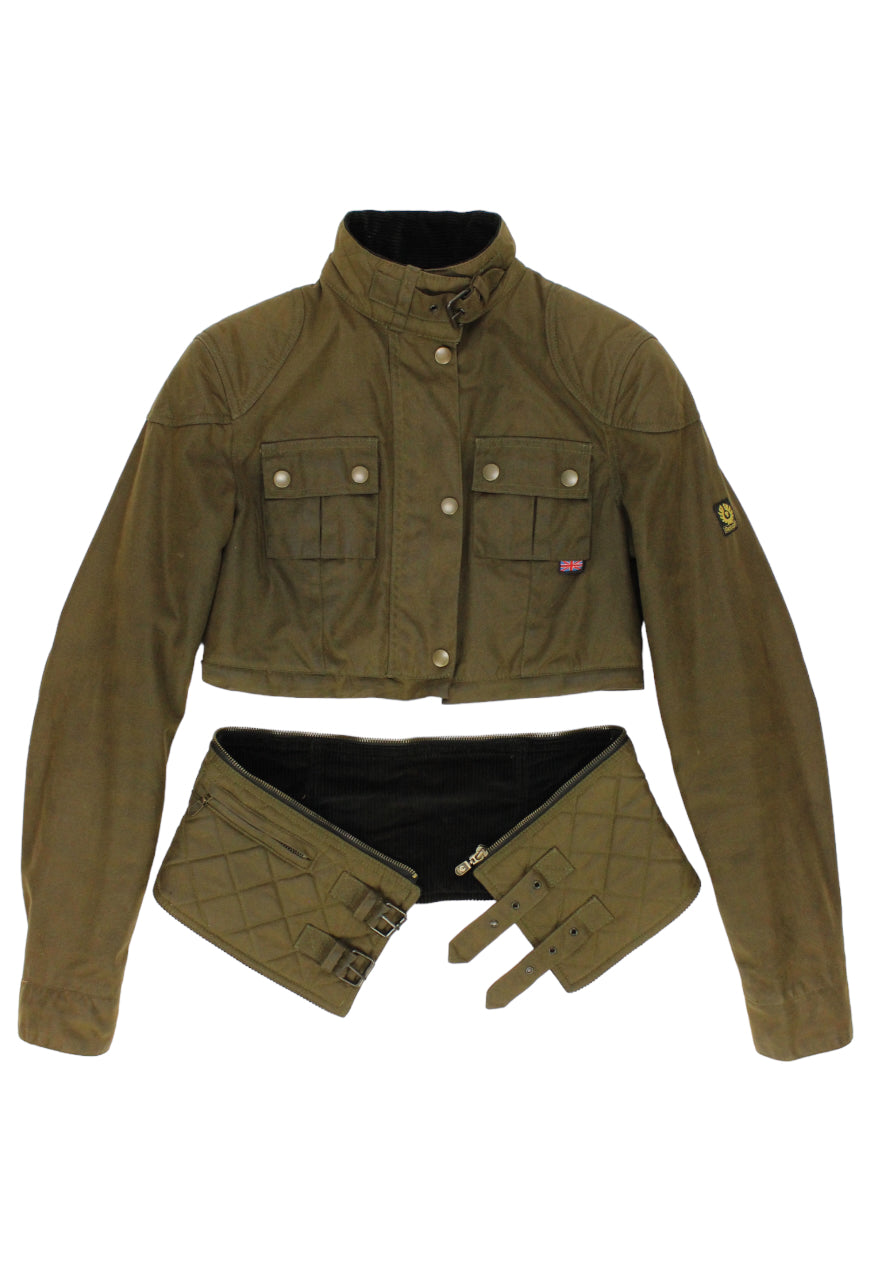 Belstaff Giubbotto convertibile verde - Garage! Laboratorio Vintage