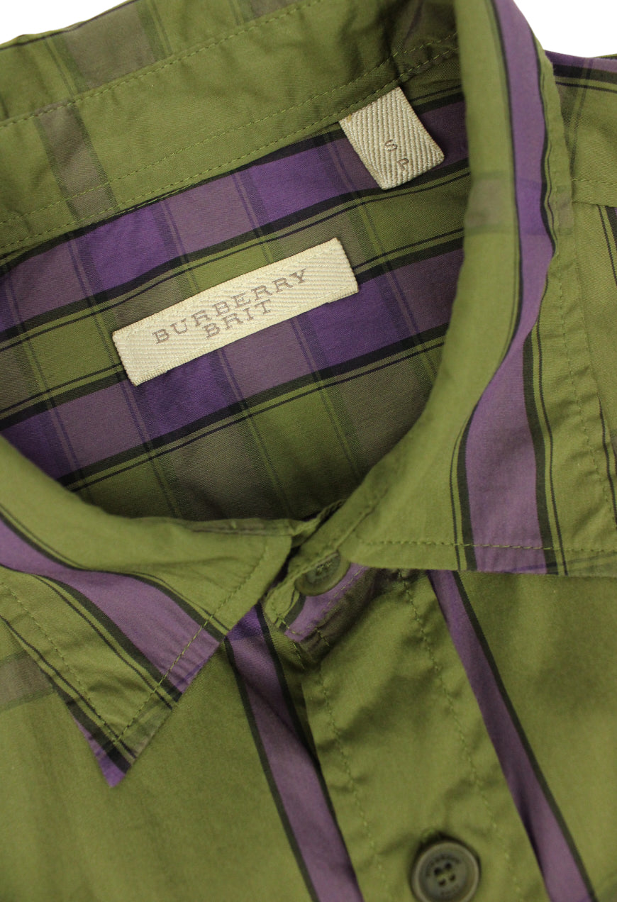 Burberry Camicia check verde e viola - Garage! Laboratorio Vintage