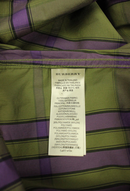 Burberry Camicia check verde e viola - Garage! Laboratorio Vintage