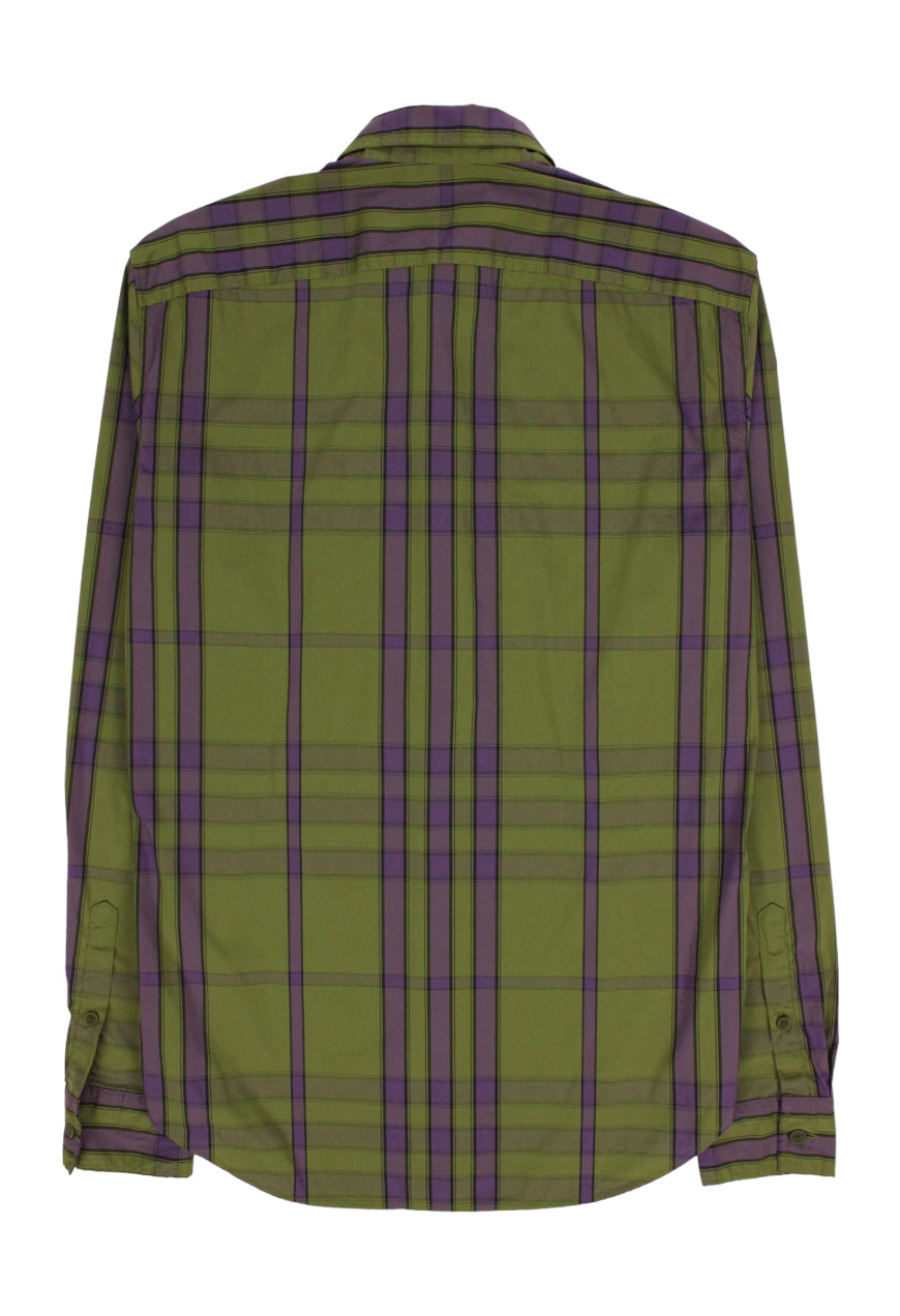 Burberry Camicia check verde e viola - Garage! Laboratorio Vintage