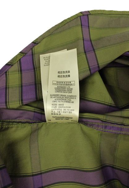 Burberry Camicia check verde e viola - Garage! Laboratorio Vintage