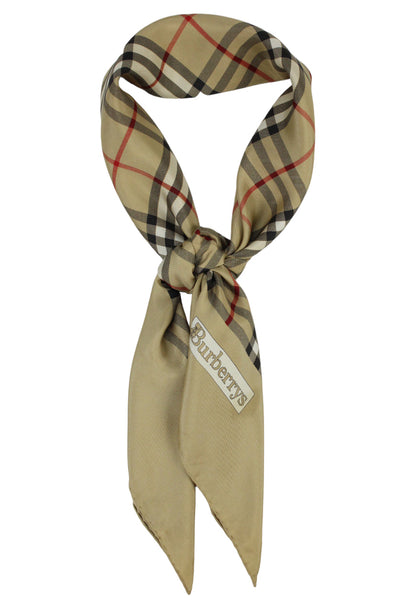 Burberry Foulard in seta fantasia check - Garage! Laboratorio Vintage