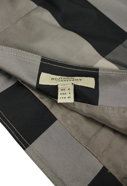 Burberry Gonna in seta grigia fantasia check - gonna