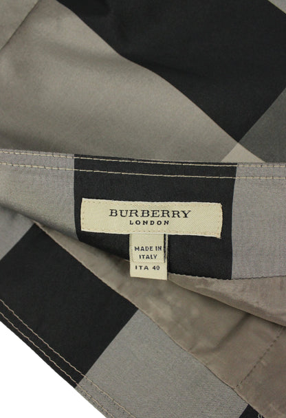 Burberry Gonna in seta grigia fantasia check - gonna