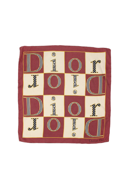 Christian Dior Foulard in seta con logo - foulard