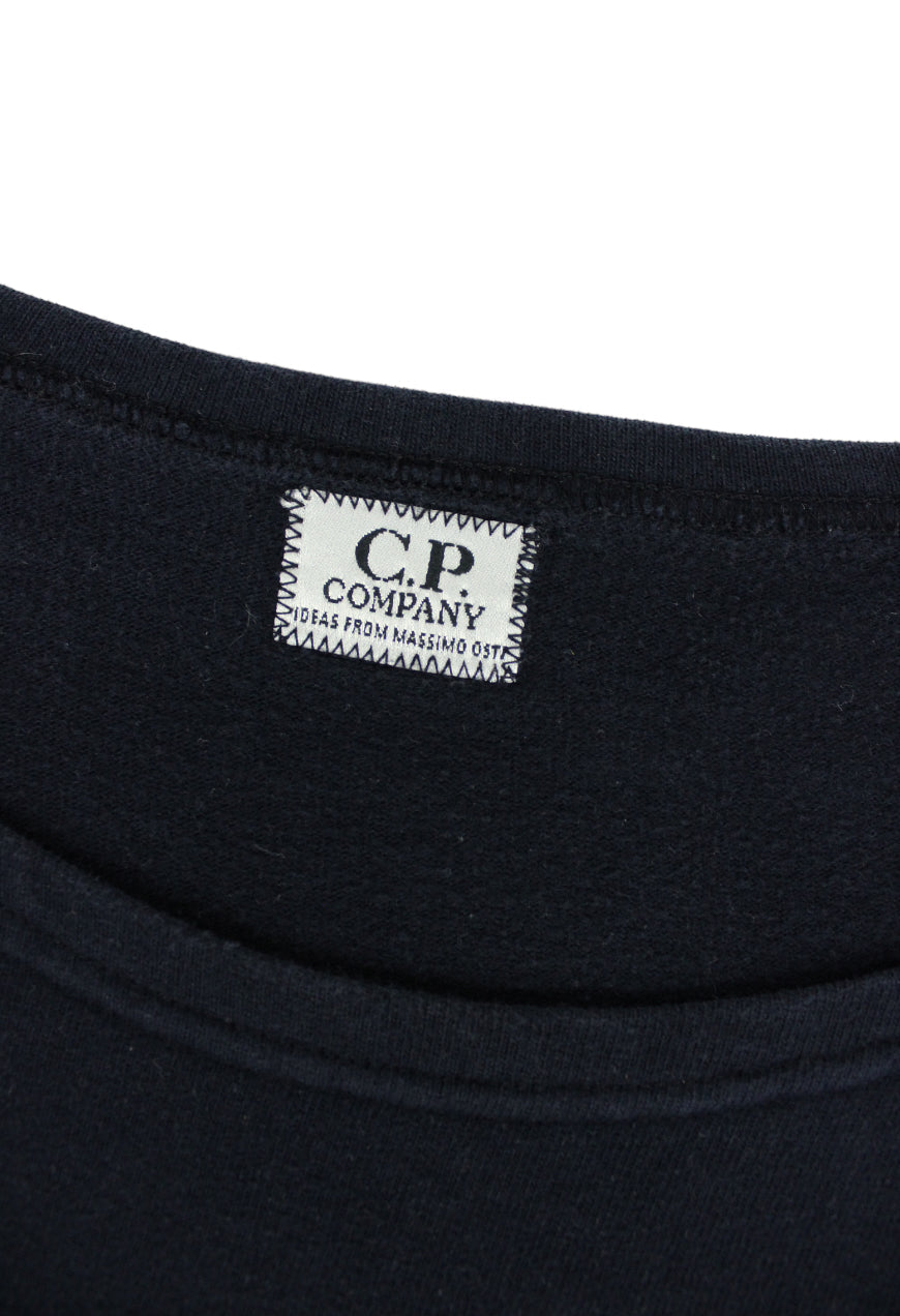 CP Company Felpa blu navy con logo - felpa