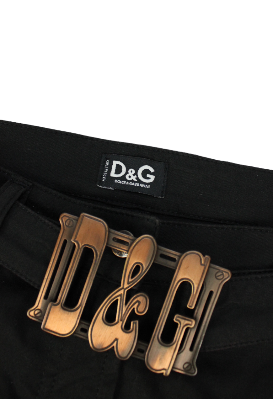 D&G Pantaloni neri con cintura - Garage! Laboratorio Vintage