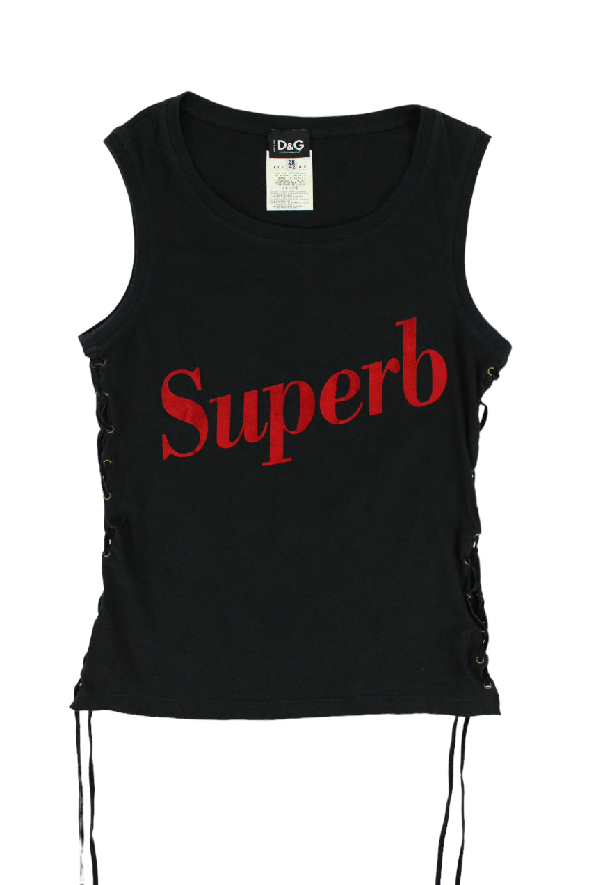 D&G Top ’Superb’ con allacciatura laterale - top