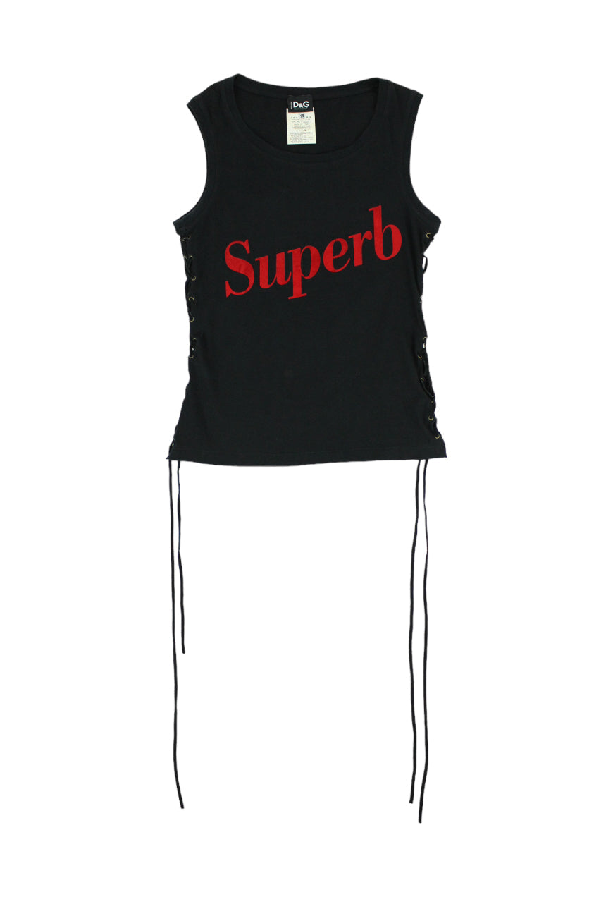 D&G Top ’Superb’ con allacciatura laterale - top