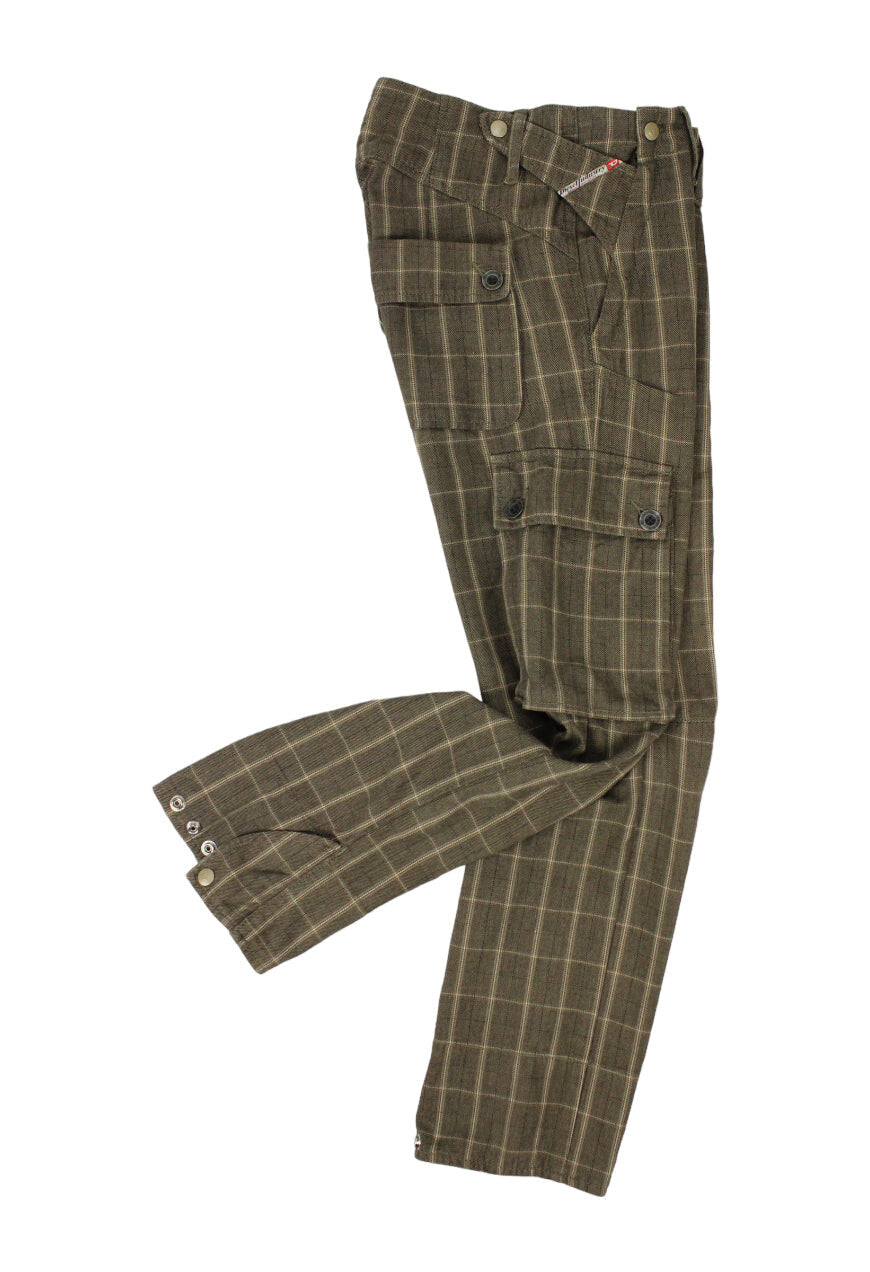 Diesel Pantaloni cargo fantasia check - pantaloni