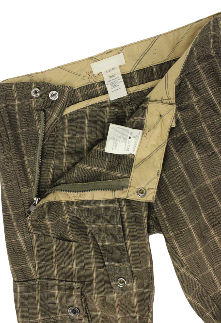 Diesel Pantaloni cargo fantasia check - pantaloni