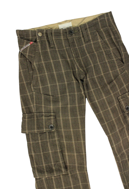 Diesel Pantaloni cargo fantasia check - pantaloni