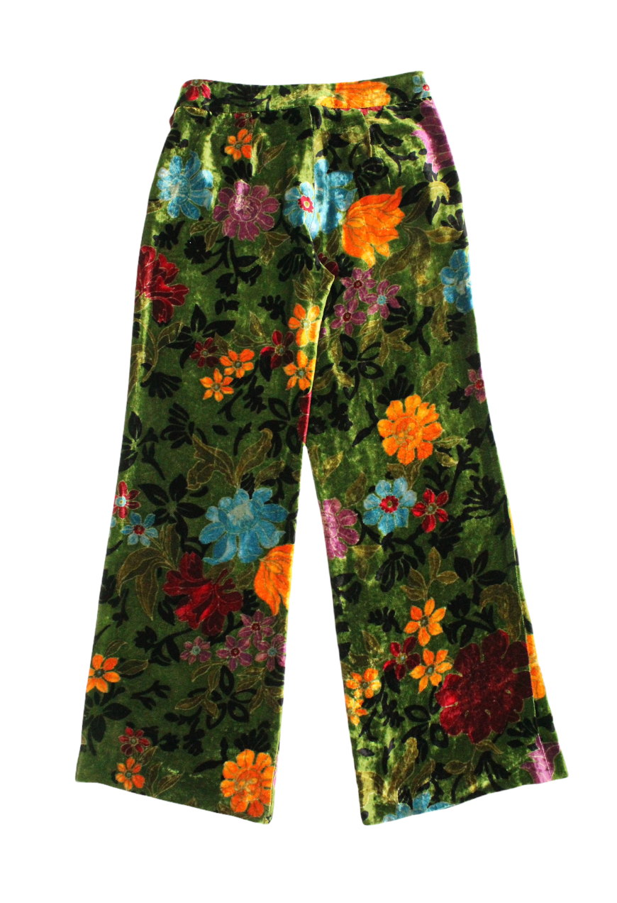 Etro Pantaloni in velluto stampa floreale - pantaloni