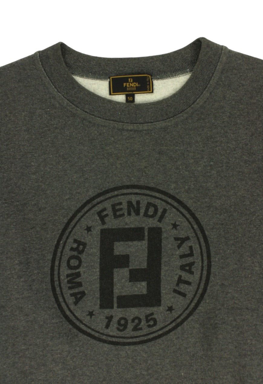 Fendi Felpa vintage grigia con logo - felpa