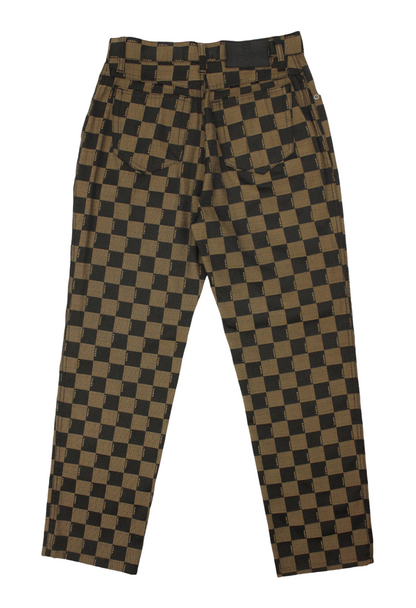 Fendi Pantaloni scacchi logo - pantaloni