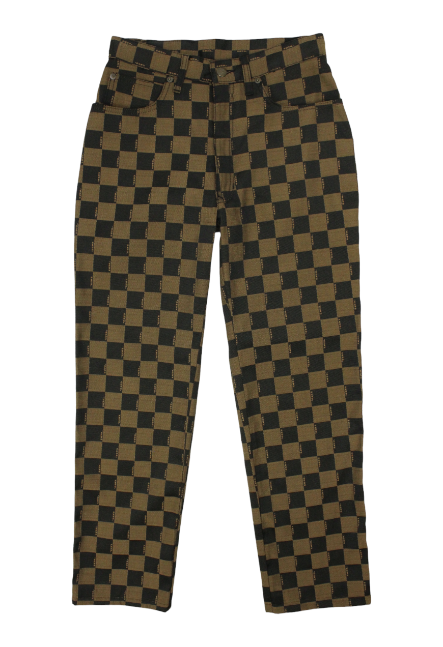 Fendi Pantaloni scacchi logo - pantaloni