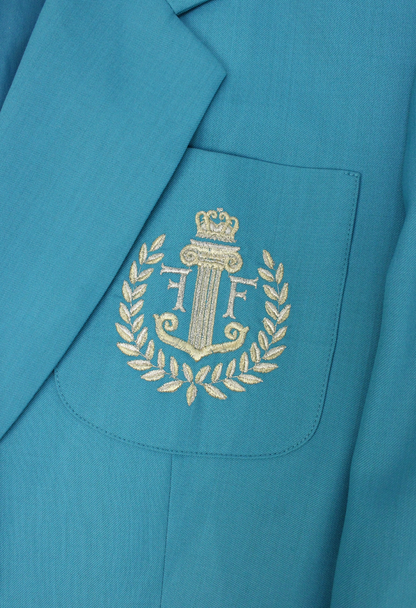 Fendi Tailleur azzurro con logo - tailleur