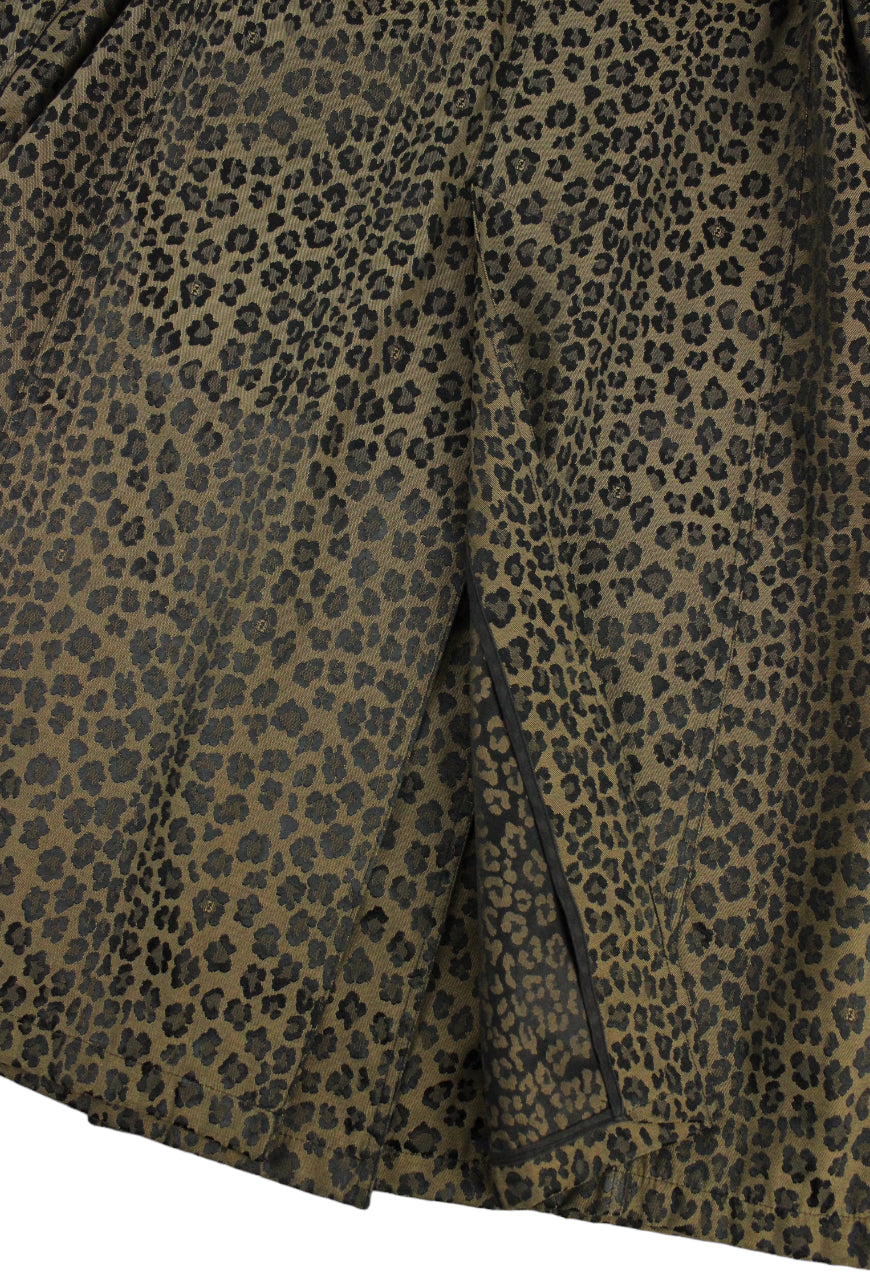 Fendi Trench doppio petto con cintura fantasia leopardata