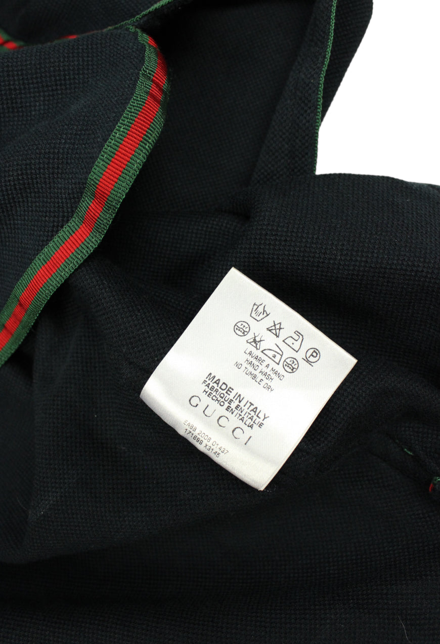 Gucci Polo nera con logo e dettaglio web - polo