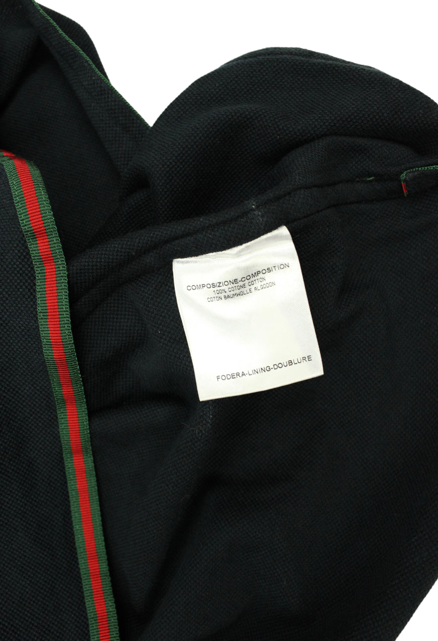 Gucci Polo nera con logo e dettaglio web - polo