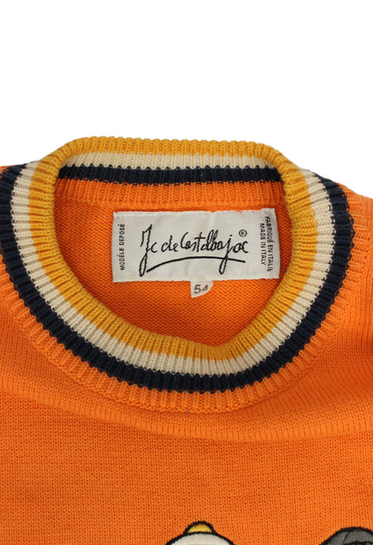 JC De Castelbajac Pullover arancione Mistery of the sea -