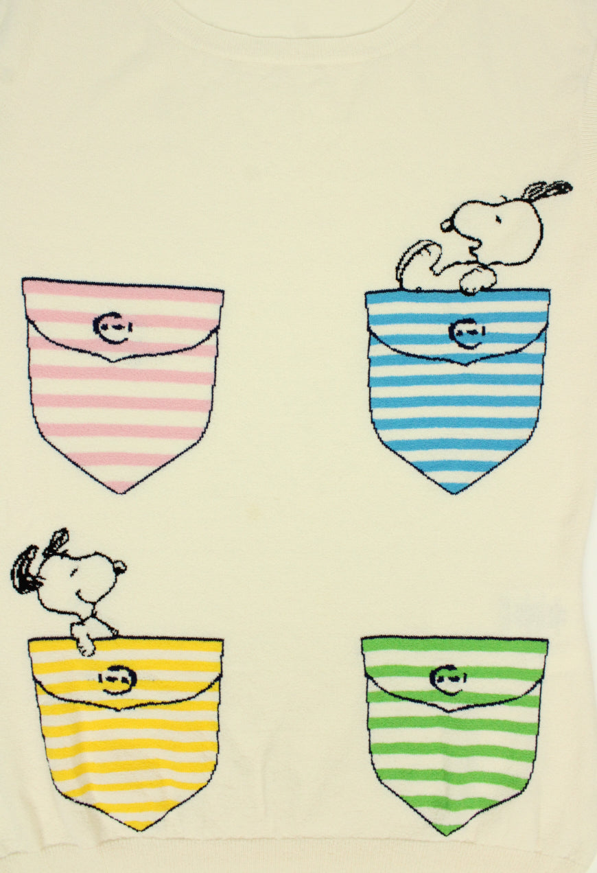 JC De Castelbajac Top Snoopy bianco - top