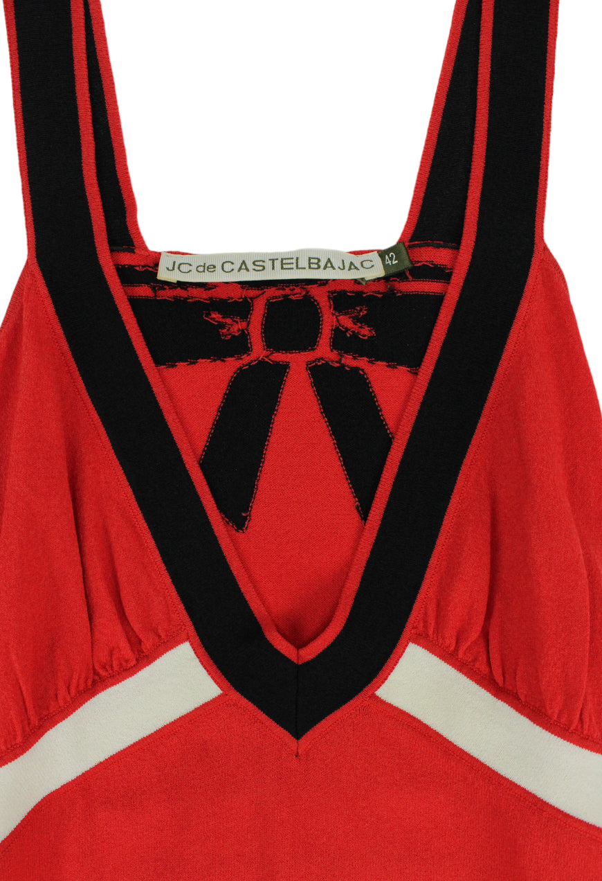 JC De Castelbajac Vestito rosso in viscosa - vestito