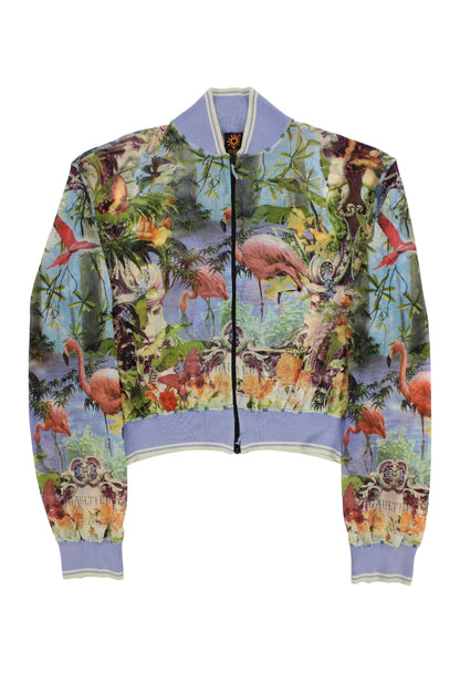 Jean Paul Gaultier Giacca Bomber in mesh ’Flamingo’ - top