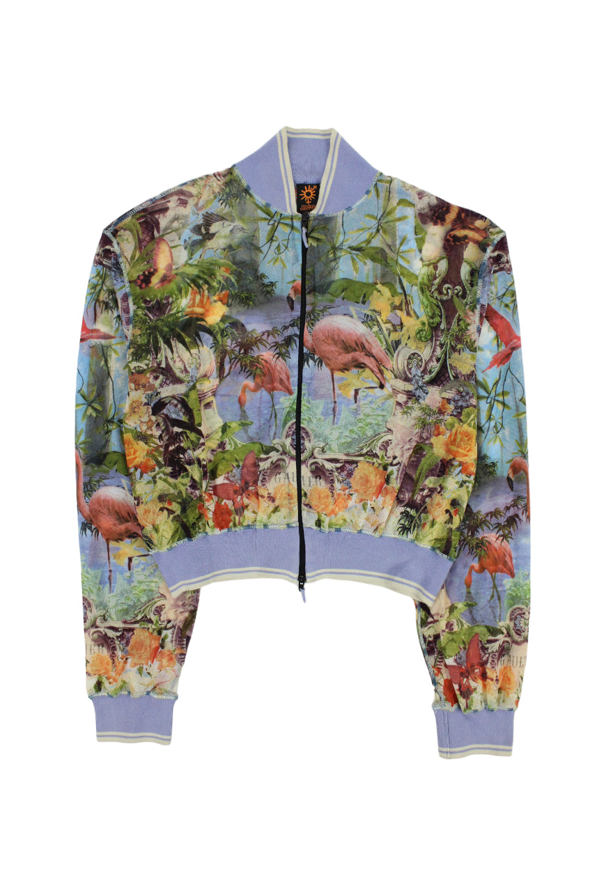 Jean Paul Gaultier Giacca Bomber in mesh ’Flamingo’ - top