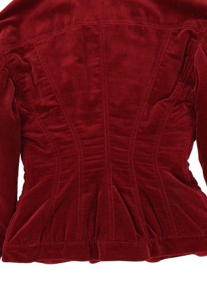 Jean Paul Gaultier Giacca in velluto rosso - giacca