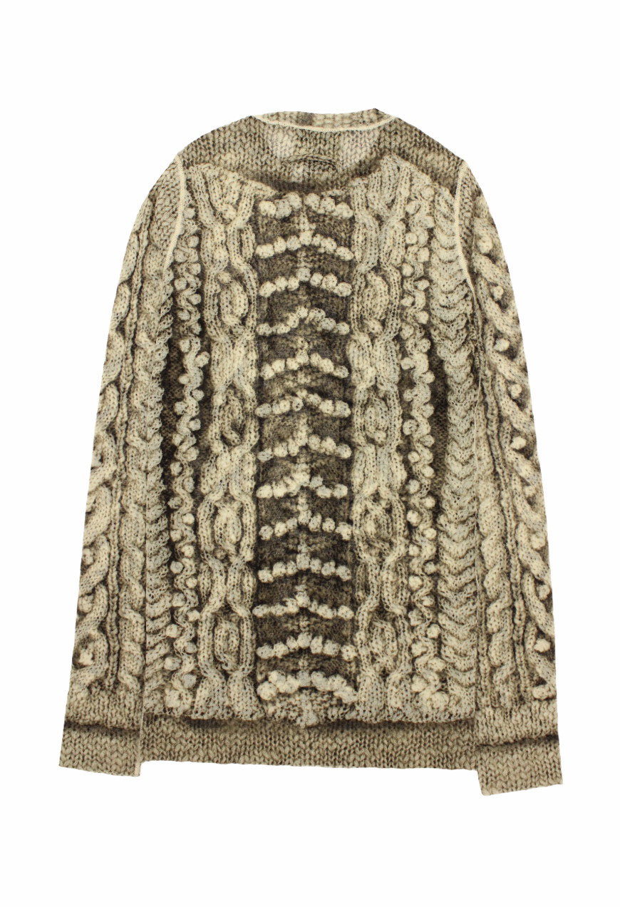 Jean Paul Gaultier Top in mesh effetto cardigan - top