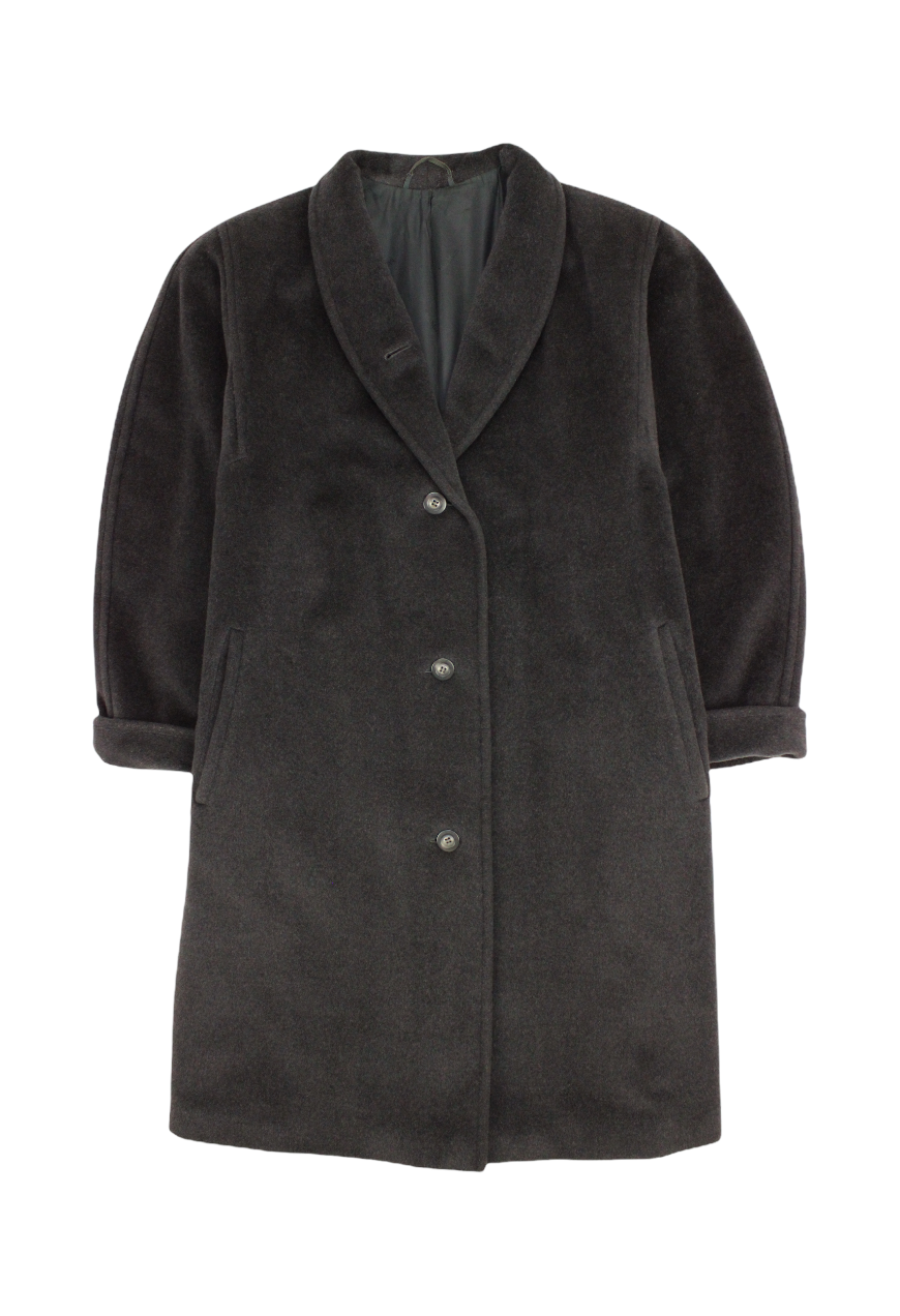 Max Mara Cappotto grigio monopetto in lana - cappotto