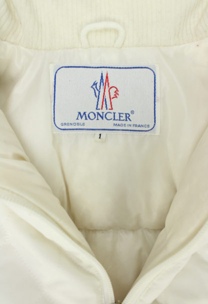 Moncler Piumino bianco con cappuccio - cappotto