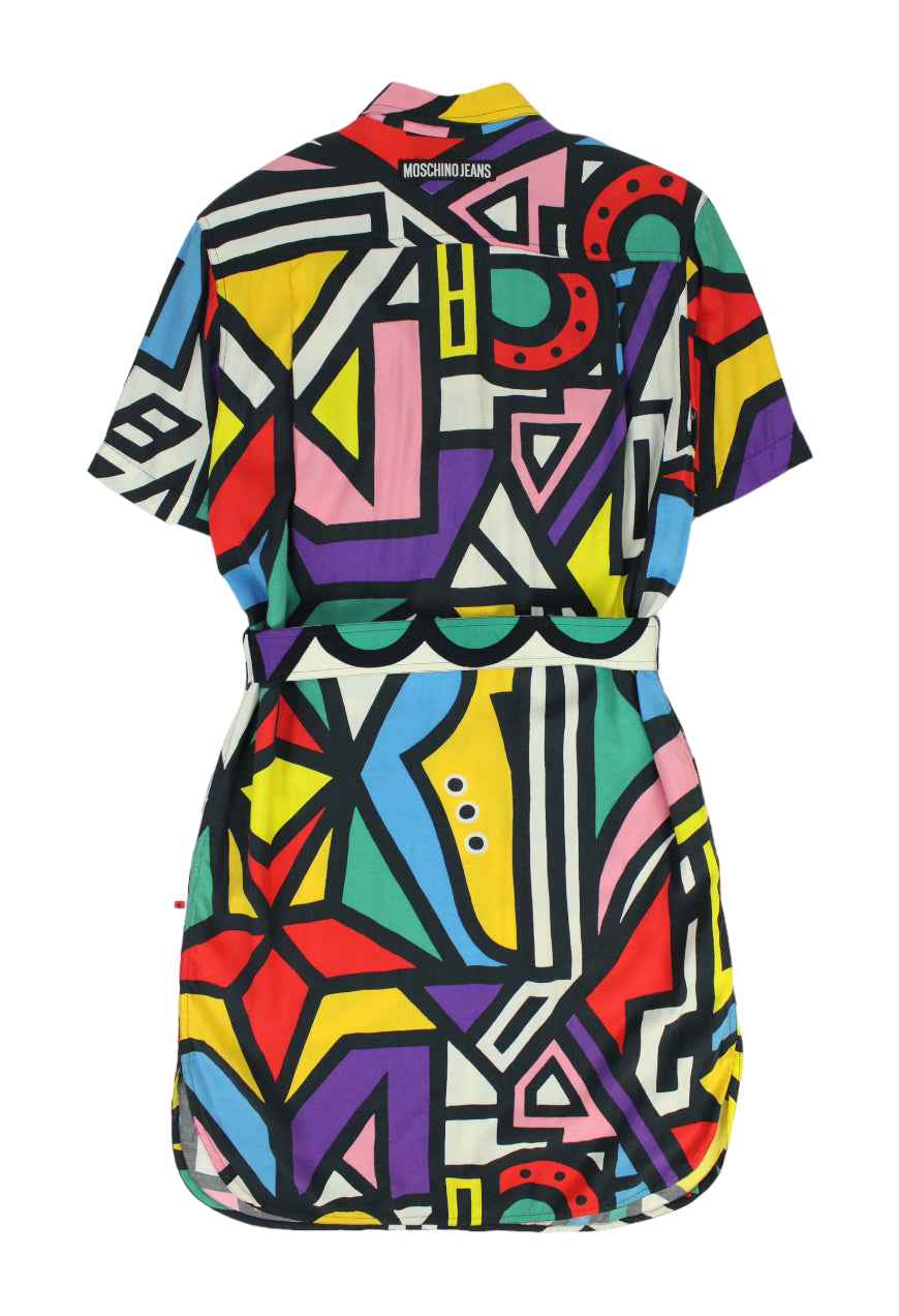 Moschino Abito con cintura stampa pop art - vestito